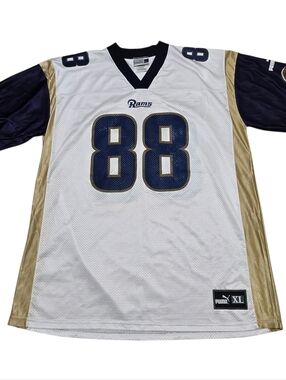 Vintage 2000's Puma Rams Torry Holt #88 White Football Jersey NFL, Men's XL